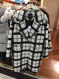 拉夏贝尔正品代购 2015冬新款 中长款羊毛大衣毛呢外套70004612