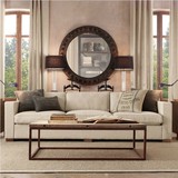 美式乡村经典布艺沙发法式欧式现代时尚棉麻面料实木三人组合沙发