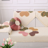 外贸全棉Flowering沙发垫 韩式沙发垫防滑坐垫时尚布艺田园沙发巾