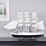 一帆风顺创意木质帆船模型摆件简约现代客厅玄关别墅新房子装饰品