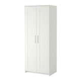 IKEA宜家代购家居家具百灵衣柜白色平开门衣柜双门储物柜W58卧室