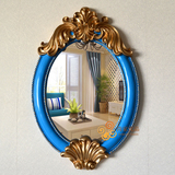 欧式地中海风格壁挂浴室卫浴镜复古仿古酒吧餐厅鞋柜玄关装饰镜子