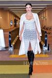 2015米兰达可儿欧美大牌明星同款披纯白色大衣女装外套风时尚披衣