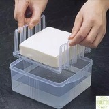 日本进口透明塑料豆腐保鲜盒宜家厨房冰箱冷冻密封小号食物收纳盒