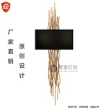 苏州上海设计师波浪铁艺现代简约北欧新中式金属管壁灯客厅过道灯