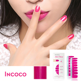 INCOCO美国进口指甲油膜美甲贴 儿童可用健康不伤甲纯色桃红炫耀