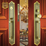 铠铜威 全铜中式仿古大门锁 复古别墅实木门锁 纯铜双开对开门锁