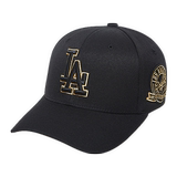 MLB美职棒秋冬新款嘻哈帽道奇队棒球帽LA鸭舌帽土豪金百搭帽子