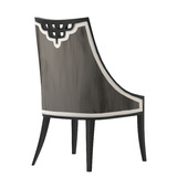 新中式餐椅 现代设计师实木布艺餐椅 别墅餐椅 包间沙发椅家具