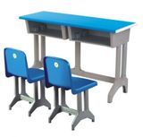 幼儿园成套塑料单双人课桌椅 幼儿学前班塑钢课桌 厂家直销批发