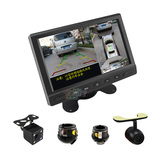 全速行全景录像行车记录仪可视倒车影像系统配7寸MP5屏4路录像机