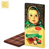 俄罗斯巧克力莫斯科红十月大头娃娃 阿伦卡榛子巧克力 节日礼物