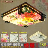 包邮 中式古典手绘宣纸羊皮灯具中国风复古卧室书房餐厅吸顶灯具