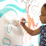 儿童涂鸦墙贴办公白板学校培训无毒环保可擦写自粘加厚软白板贴纸