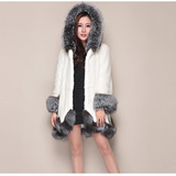 进口2015冬季女装貂皮大衣整貂中长款修身海宁水貂皮草外套