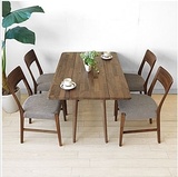 纯实木白橡木餐桌组合简约现代折叠可变形可伸长可当书桌可包邮
