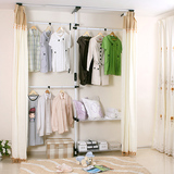 韩式宜家简易钢管组装布帘衣柜创意时尚衣服收纳衣橱