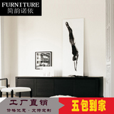 电视柜现代简约黑橡木色电视柜地柜组合北欧宜家可定制北京家具