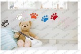 特价包邮3D小狗脚印小猫卡通立体水晶墙贴亚克力儿童房背景装饰画