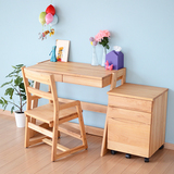 出口日本大和屋COCO系列 儿童学生桌 可升降学习桌进口实木 代购