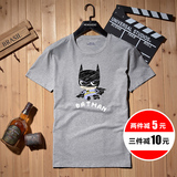 名杰奇日系潮牌男士短袖T恤夏季 青少年个性印花蝙蝠侠短袖T恤 男
