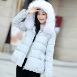 2015新款女装韩版修身大码轻薄羽绒服女短款大毛领冬季外套潮包邮