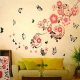 3d立体墙贴画纸过年新年春节日电视墙diy背景墙贴画纸 艺术之花
