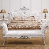特价新古典布艺床 简约欧式宫廷公主软包床白色后现代婚床1.8米