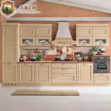 诺森欧式纯实木美国红橡橱柜美式风格厨房定做重庆整体橱柜定制