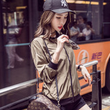 韩版2016秋季韩版新款薄款外套百搭宽松长袖上衣防晒衣棒球服女装