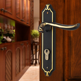 德国KLC 纯铜欧式室内门锁 卧室全铜美式实木房门锁具把手