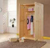 包邮实木衣柜  儿童衣橱衣柜 两门松木衣柜 环保儿童组合家具