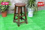 特价 碳化色实木圆吧凳 吧台椅 酒吧凳 高椅子高脚凳 木质吧椅