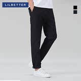 Lilbetter男士黑色休闲裤 秋季新款韩版哈伦潮裤修身小脚纯色男裤