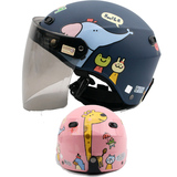 包邮台湾 P714 授权动物乐园 成人哈雷夏盔半盔摩托车头盔 男女