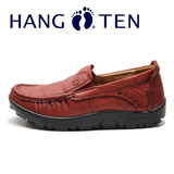 美国欢腾HANGTEN秋季经典舒适休闲套脚牛皮女鞋W20960-1专柜正品