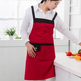 亲纳工作服厨房防水围裙日韩版简约时尚围裙 防油成人罩衣围腰女