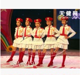 儿童表演服海军服白色女兵服装军装军旅舞蹈演出服饰广场舞演出服