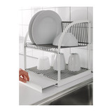 IKEA宜家代购 贝汤德 餐具滤干架 银色白色 沥水架洗碗架滤水架