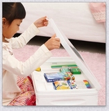 韩国进口儿童折叠桌子 床上桌 旅行餐桌 塑料学习桌 可收纳杂物