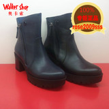 奥卡索/Walker shop秋冬新款正品短靴真皮侧拉链女靴女鞋124115