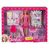 美泰MATTEL  芭比娃娃套装礼盒玩具芭比女孩之美发组合女孩玩具