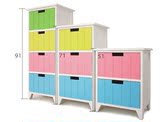 现代简约组合收纳柜子时尚韩式实木彩色斗柜美式床头柜客厅储物柜