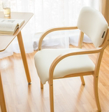 cb餐椅 欧式休闲沙发椅简约扶手办公椅西餐厅家用实木椅子