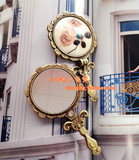 韩国进口 铜镜 化妆镜 随身背包迷你美妆镜子 复古 金属折叠镜