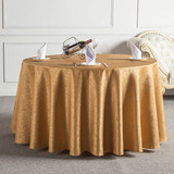 金色办公室咖啡馆会议室易打理多用途布艺欧式花纹餐桌布台布餐布