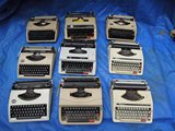 英文机械老打字机 老上海产古董打印机英雄 飞鱼牌老式打字机