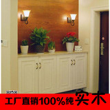 欧式象牙白鞋柜门厅柜纯实木1.6米整体门厅鞋柜定做实木家具北京