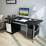 耐实电脑桌台式家用 办公桌写字台 简约现代带抽屉卧室玻璃书桌