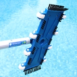 泳池救生杆 伸缩杆+14寸侧刷型吸污头 套装 游泳池清洁用品设备